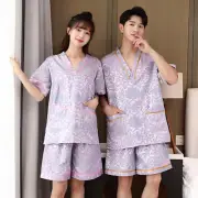 Couple Sleepwear Two-Piece Suit Spa Massage Yukata Pajamas Kimono Bathrobes