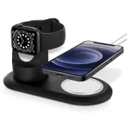 Catzon 2 In 1 Charging Stands for Magsafe Apple Watch Charger-Black