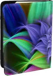 [JEJEA] Abstract Floral Print Travel Organizer Credit Cards Case Passport BookPassport Holder Cover Wallet forTraveling,, Black, One Size