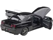Nissan Skyline GT-R (R34) V-Spec II RHD (Right Hand Drive) Black Pearl 1/18 Mode