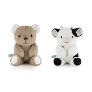 2pc The Peanutshell Teddy Bear Benny & Cow Clover Stuffed Animal Plush Toy 0y+
