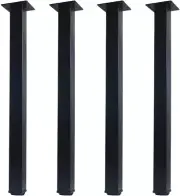 24 Inch Adjustable Metal Furniture Legs, Square Office Table Furniture Leg, Set
