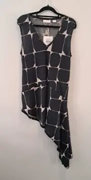 Sass & Bide BNWT womens Made Of Stone Long Navy Sleeveless Tank Size XS