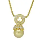 - Returnable ♪ Mikimoto South Sea Pearl Golden Pearl Diamond 1.13ct From Japan