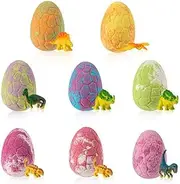 Nanchangby 8-Piece Dinosaur Egg Bath Bombs Set 8 Unique Scents for Kids & Adults Fizzy Fragrant Bath Time Gift Large Egg-Shaped Bath Fizzes