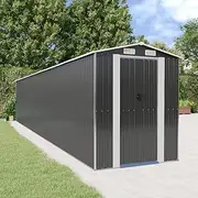 Garden Storage Shed, Outdoor Storage Shed Tool Store Cabinet Garden Shed Anthracite 192x1021x223 cm Galvanised Steel