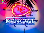 Kansas City Chiefs Man Cave 14"x10" Neon Light Lamp Sign Sport Team Wall Decor