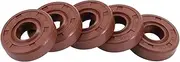 X AUTOHAUX Universal Oil Seal TC Double Lip W Steel Spring Seal Ring Rotary Shaft Seal 10x25x7mm High Pressure Fluorine Rubber Brown 5 Pcs