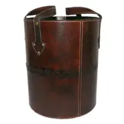 Leatherkart Chivalric Leather Round Basket - Dark Brown