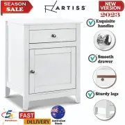 Bedside Tables Big Storage Drawers Cabinet Nightstand Lamp Chest White Artiss