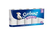 Sorbent Toilet Tissue White 10 Pack