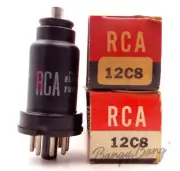 2 RCA 12C8/VT-169 AGC Detector Voltage Amplifier Audio Vacuum Tube Valve - Bangy