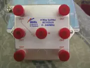 Hills Digital TV Antenna 6 Way Splitter F Type (5-2400MHz) Power Pass One Port
