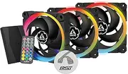 [ARCTIC] BioniX P120 A-RGB (Bundle 3 pc) - 120 mm Pressure-Optimised Fan with A-RGB, PWM, Cooler, Fluid Dynamic Bearing, 400-2300 RPM - Black