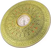BELLIFFY Alloy Compass Traditional Chinese Feng Shui Decor 10cm Diameter Retro Style for Home and Office
