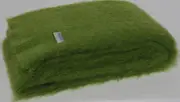 Masterweave Windermere Mohair Throw Rug Blanket - Lime