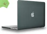 UESWILL Smooth Touch Matte Hard Case Cover for MacBook Pro 15 inch with Retina Display A1398 (NO Touch Bar, NO CD-ROM) + Microfibre Cleaning Cloth, Midnight Green