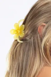 Yellow Flower Hair Claw Clip