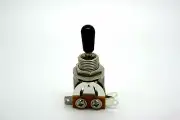 3 WAY CHROME TOGGLE SWITCH AND BLACK TIP FOR GIBSON EPIPHONE LES PAUL & SG