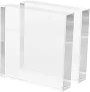 Decorative Clear Paperweight for Office Desk: Square Block for Home Decor - Artistic Hand Crafted Design Book Weight Transparent Paperweight