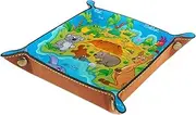 [suojapuku] cartoon kangaroo bear koala Valet Tray,Fold Leather Tray Table Organizer for Storage Key Coin Jewelry Watch