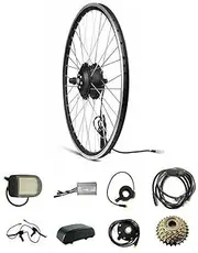 TDR 36V 350W 700C 28 Inch 29 Inch Rear Hub Motor Kit 7 Speed Freewheel LCD Display Controller PAS Throttle Brake Levers E-Bike Conversion Kit