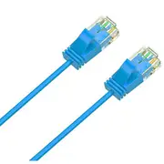 Cruxtec Cat6A Ultra Slim Ethernet Cable - 30cm - Blue [RF6A-003-BL]