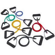 5 pc Resistance Band Set Muscle Training Belt Exercise Fitness Training Elastic