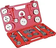 BIG RED ATRHS-E3318BR Torin Professional Disc Brake Caliper Tool Kit - Car Brake Piston, Fits: Most American, European, Japanese Autos, 24-Piece with Red Case