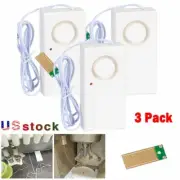 3x Water Leak Sensor Flood Leakage Level Alarm Overflow Detector Security Alert