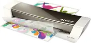 Leitz iLAM 73680089 A4 Laminator for 80 to 125 mic Laminating Pouches, Includes Laminating Pouches Starter Kit, Ideal for Use in Home Office, Small Offices & School, Grey