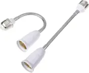Flexible E27 Light Bulb Socket Adapter Extender 11 Inch for Home Fixtures