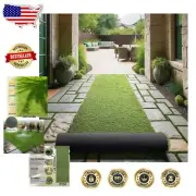 2'7" x 31' Durable Artificial Grass Rug - Pet-Friendly Green Turf for Indoors...