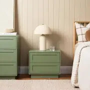 Eros Bedside Table - Sage Green