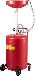 VEVOR Waste Oil Drain Tank 20 Gallon Portable Oil Drain Air Operated Drainer Oil Change, Oil Drain Container, Fluid Fuel Transfer Drainage Adjustable Funnel Height, with Pressure Regulating Valve