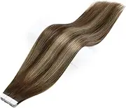 Hair Extension Tape in Human Hair Extensions Balayage Blonde Color Omber Human Hair Skin Weft Glue on Seamless Machine remy by HUANGYUZHENZHI (Color : 4 27 4, Items per Package : 20 pcs)