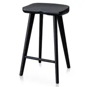 Set of 2 - Bethan 65cm Wooden Bar stool - Black