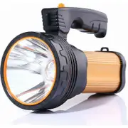 LED Torch 7000 Lumens Rechargeable Waterproof IPX4 Portable Camping Lamp 6000mAH Camping Lamp Portable Spotlight (Golden)