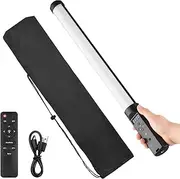 Nurdo Handheld LED Video Tube Light Photography Fill-in Light Lamp 3200K-5500K Dimmable Built-in Battery with Remote Control for Vlog Live Streaming Product Portrait Photography