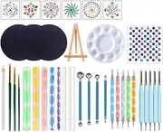 38Pcs Mandala Dotting Tools Painting Set - Dot Paint Stencils Tool Set Art Craft Supplies Kit Tray Brush Pen