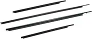 4Pcs Outer Window Weatherstrips Seals Compatible for Toyota Vios 2008-2013 Side Door Moulding Black Rubber Belt 68160-0D090 68210-0D090