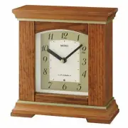 Seiko Reginald Wooden Musical Mantel Clock, Brown, 22cm