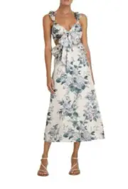 Zimmermann Dress Size 3 AU 14 US 10 BNWT Cassia Midi Linen Floral Designer