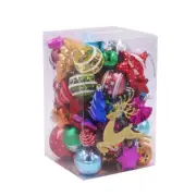 Set Christmas Balls Baubles Snowflake Shatterproof Hanging Xmas Tree Ornaments