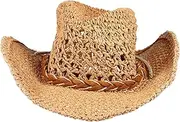 [Yardenfun] Straw Sun Hat Breathable Protection Summer Cap for Outdoor Activities Stylish Woven Design for Beach Pool Park and Hiking Light Yellow