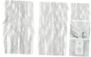2 Pack Window Panel Sheer Voile Vertical 50"W x 63"L (Pack of 1) 1 Silver