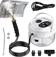Steam Cleaner, 1800W Steam Cleaner Handheld with 6 Speeds High-Pressure, 1500ml Water Tank, 105℃ High Temperature Clean, with 3 Brush Heads for Cleaning Tile Car Kitchen Bathroom Living Room
