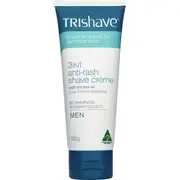 Trishave 3In1 Anti-Rash Shave Creme With Tea Tree Oil For Men 100g