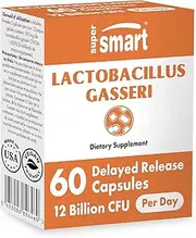 Supersmart MrSmart - Probiotics and Prebiotics, Weight - Lactobacillus gasseri - probiotic strain. Optimal delivery of six billion mirco-organisms per day. Restores the balance of intestinal microflora. 100 mg, 60 DR Caps