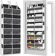 CHONYI Over the Door Organizer 5 Tiers, Behind Door Storage of 10 Compartments, 80 lbs Weight Capacity Door Hanging Organisers for Closet, Diaper Room storage